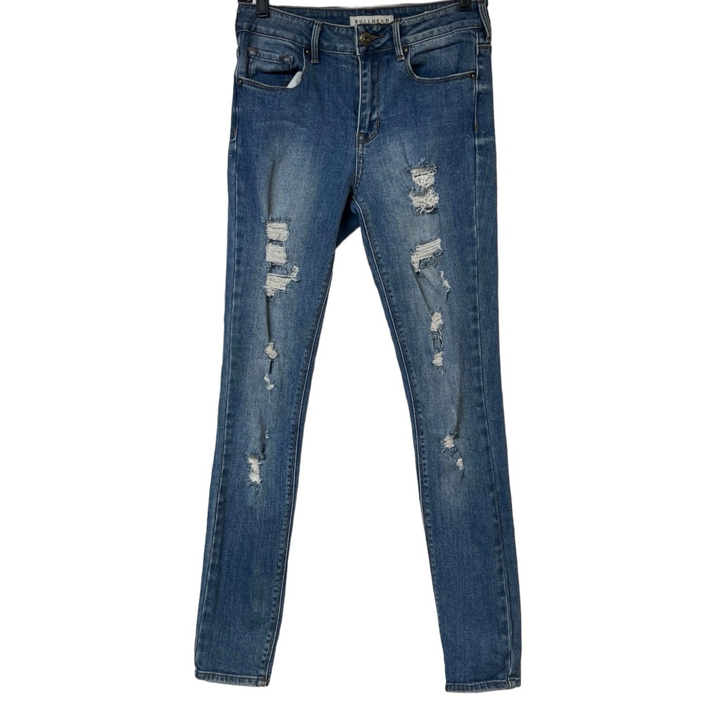 Bullhead‎ Denim Co Jeans 5R Blue Distressed High Rise Skinniest Stretch Urban